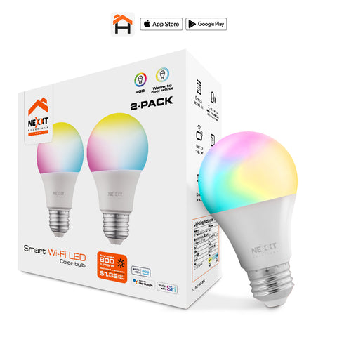 Nexxt Smart Wifi LED Light Bulbs - 110V - A149 - Two-pack