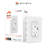 Nexxt Smart Wifi Wall Power Outlet with USB Port